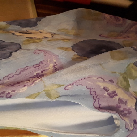 Dress,sheer with lining. Colour light blue, floral. "All That Jazz" small size. - Picture 11 of 11